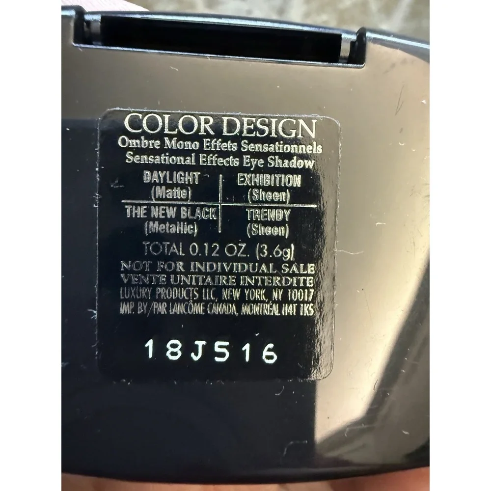 Lancome Color Design Sensational Effects Eye Shadow Daylight Exhibition Black